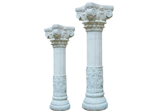 Wellest White Marble Solid & Hollow Configuration Antique Roman Columns, Greek Columns,Model Rp012