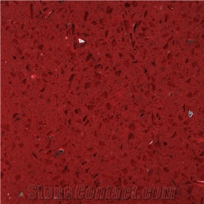 Wellest Wis038 Dark Red Galaxy Quartz Tile and Slab