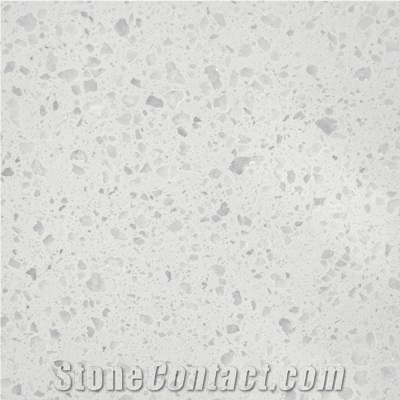 Wellest Wmz111 Small Diamond White Engineered Marble Tile and Slab