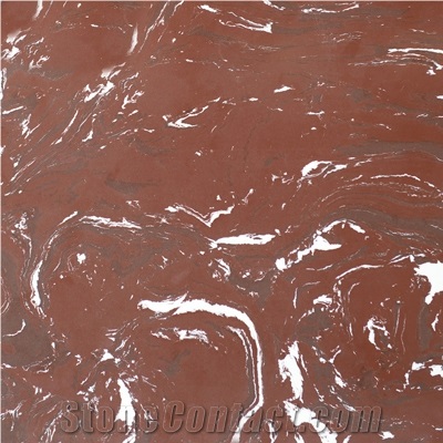 Wellest Wqff16 Rosso Levanto Engineered Marble Tile and Slab
