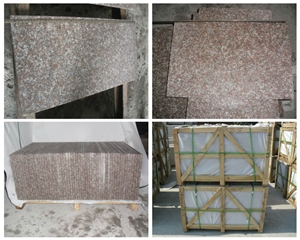 Polished G687 Granite Pink Granite Stairs & Steps