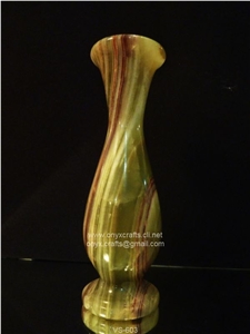 Onyx Flower Vase, Multi Green Onyx Home Decor