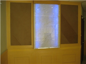 Glass Backed Granite Panel-Thin Stone Transparent Plate