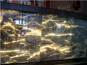 Glass Backed Stone Panel-Marble Transparent Plate