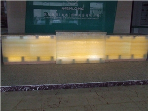 Glass Backed Stone Panel-Transparent Onyx Plate