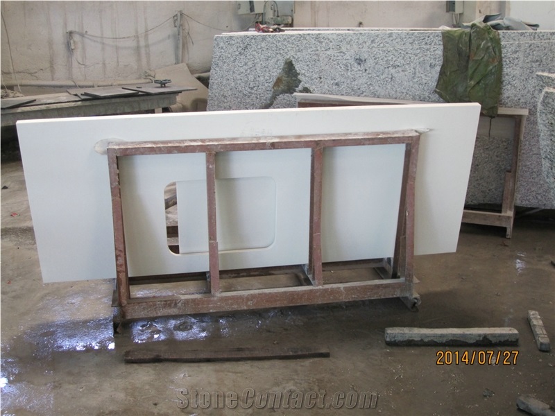 Engineered Quartz Stone Slabs -Pure White Quartz, White Quartzite Kitchen Countertops
