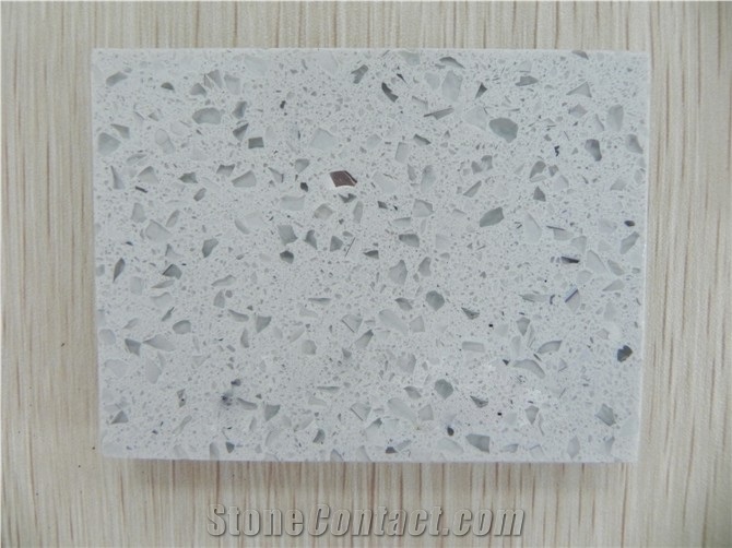 Irish Diamond White Quartz Stone Floor Tile,Engineered White Quartz