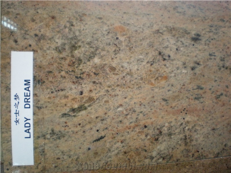 Lady Dream Granite Slabs & Tiles, India Yellow Granite