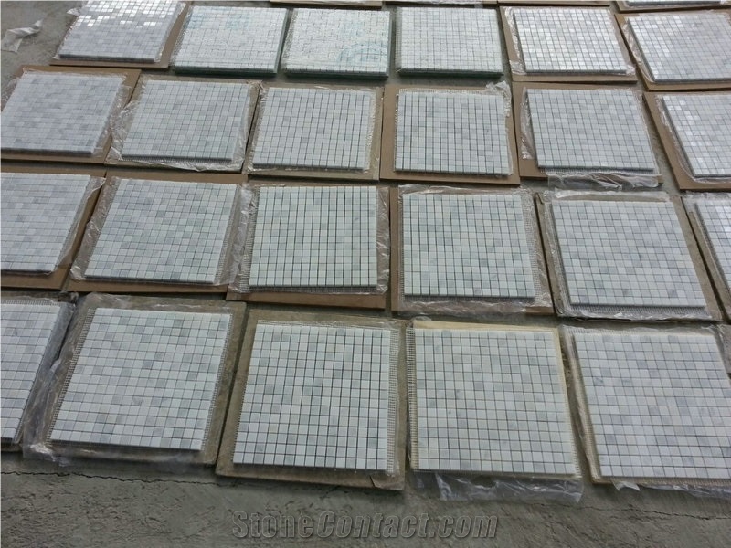 White Marble Mosaics-Rhombic/Hexagonal