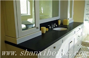 High Quality Absolute Black Granite Countertop, Shanxi Black Granite Bathroom Tops