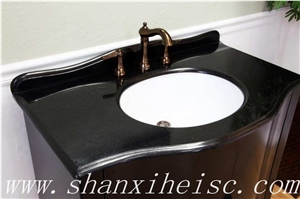 Shanxi Black Polished Granite Bath Tops, China Black Granite