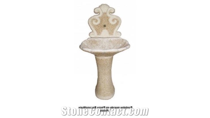 Reconstituted Stone Wall Fountain