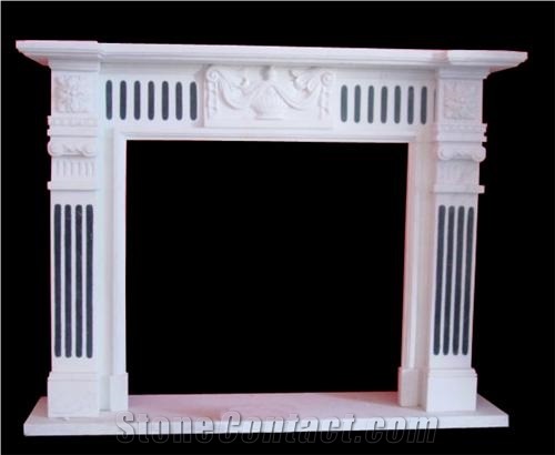 Giga Alabaster Mantel Fireplace Marble Surrounds, White Marble Fireplaces