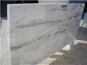 Giga White Polished Slab Marble Carrara