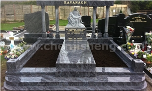 Western Style Double Monument, Blue Granite Double Monuments