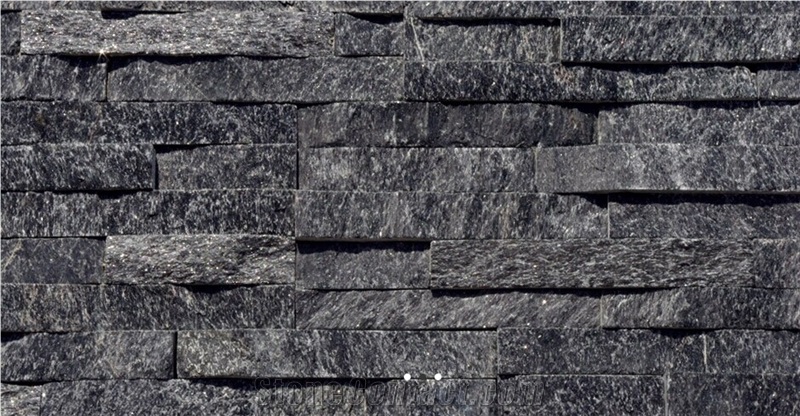 Black Quartzite Panel Stone Wall Ledges,Cultured Stone