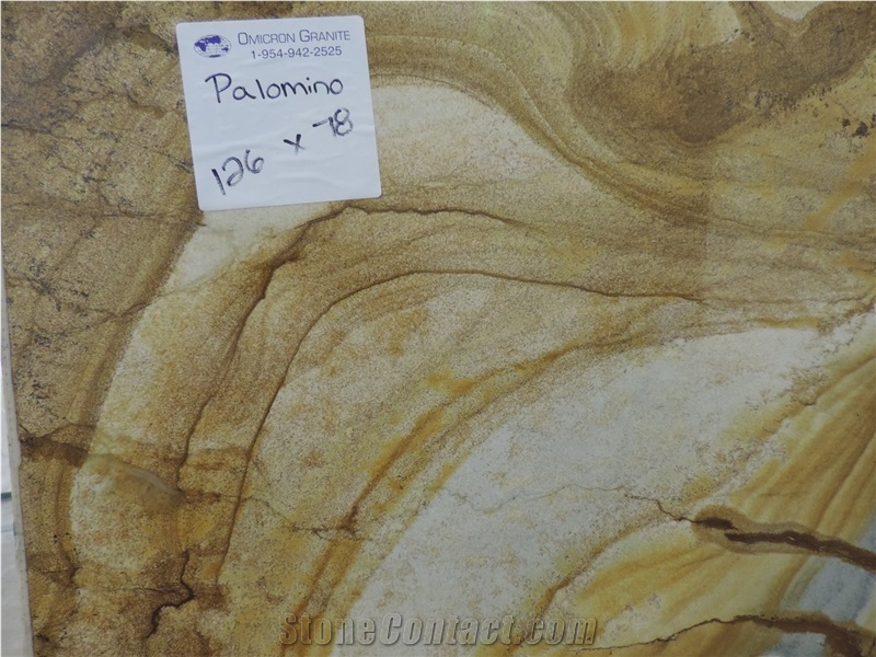 Palomino Quartzite Slabs, Brazil Yellow Quartzite