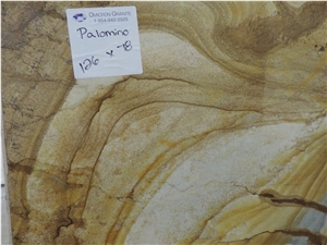 Palomino Quartzite Slabs, Brazil Yellow Quartzite