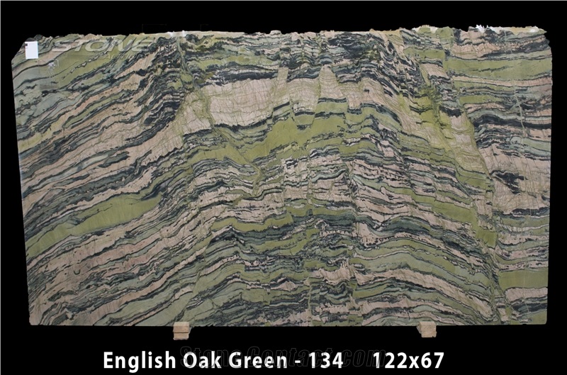 English Oak Green Quartzite Slabs, Brazil Green Quartzite