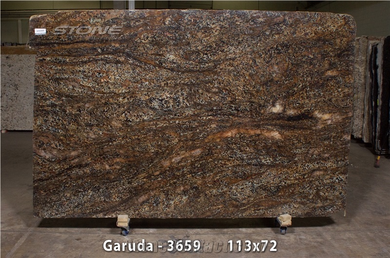 Garuda Granite Polished Slabs, Brazil Brown Granite