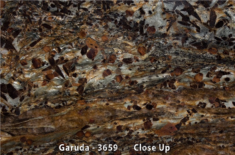  Garuda  Granite  Polished Slabs Brazil Brown Granite  from 