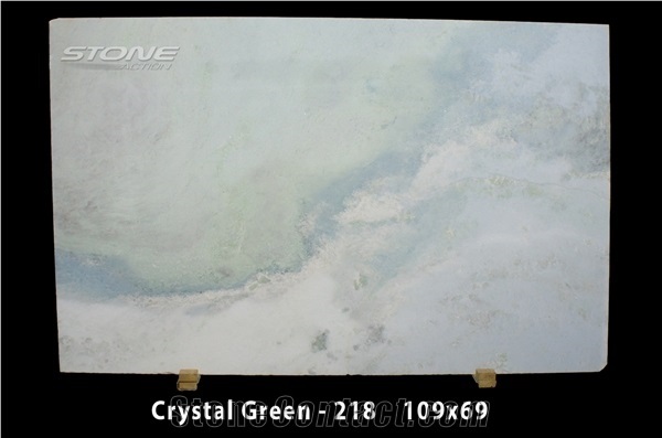 Green Crystal Marble Slabs, Brazil Green Marble