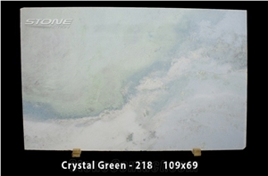 Green Crystal Marble Slabs, Brazil Green Marble