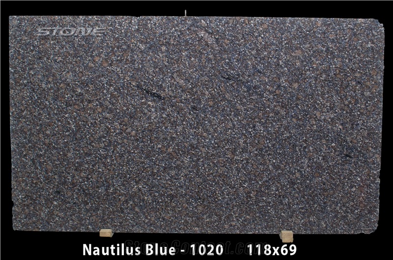 Nautilus Blue Granite Slabs, Brazil Blue Granite