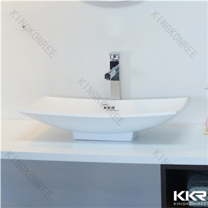 Chemical Resistance Solid Surface Free Standing Basin