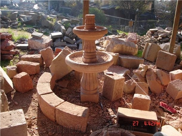 Chile Red Sandstone Fountain, Red Sandstone Fountains