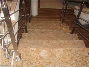 Colonial Gold Granite Staircase