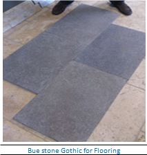 Blue Stone Gothic-Bush Hammer- Scraped Paving Tiles