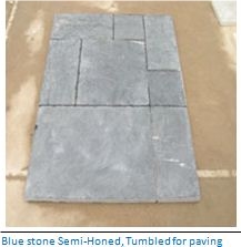 Sawn, Semi-Honed or Sanded and Tumbled Vietnam Blue Stone Paver