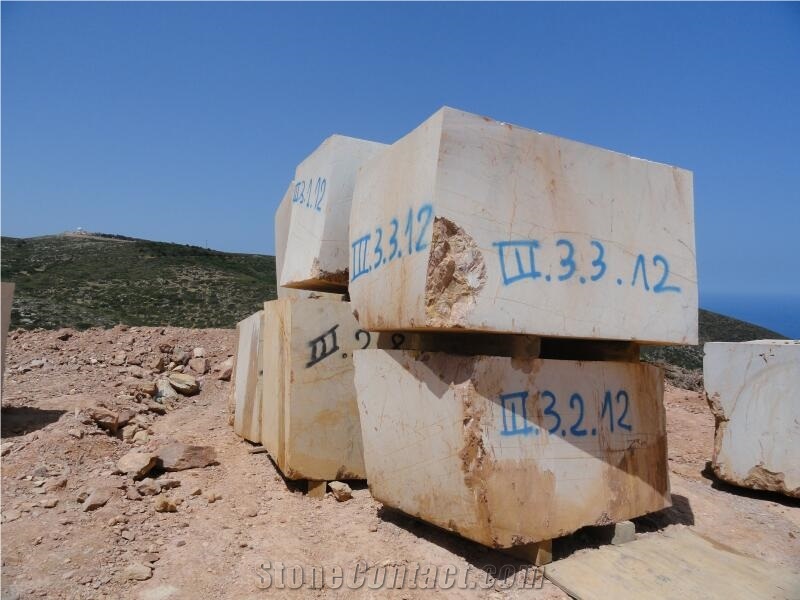 Marble Blocks Of 4 Corners Of the World, Thala Beige Limestone Block