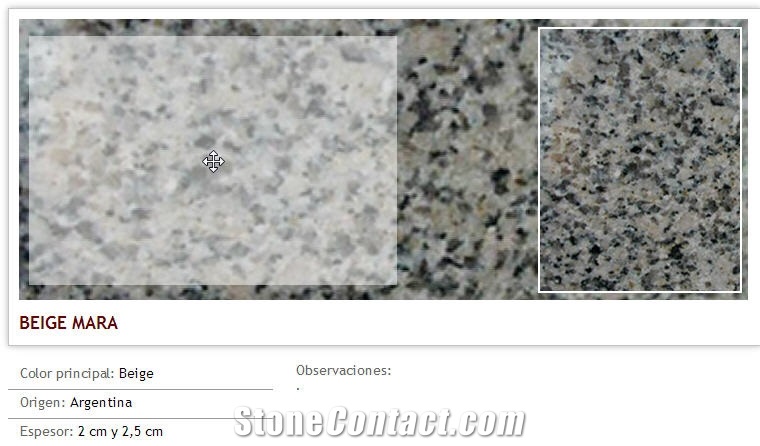 Beige Mara Granite Slabs & Tiles, Argentina Beige Granite