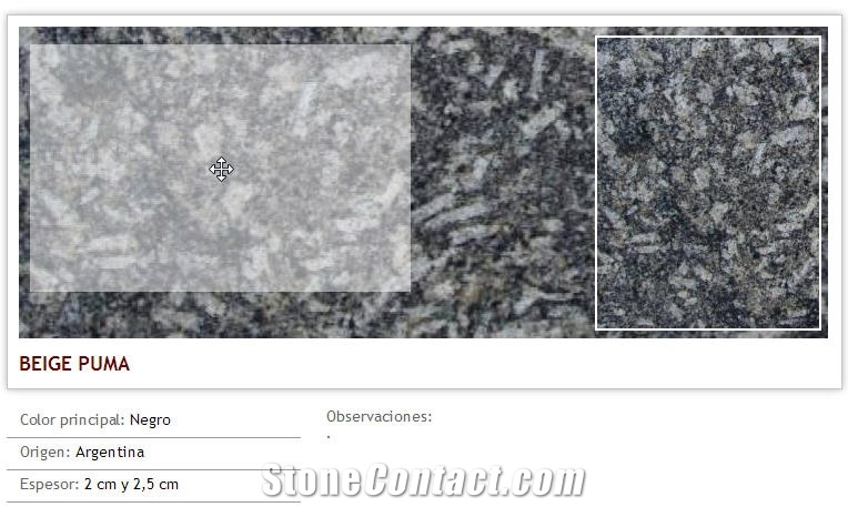 Beige Puma Granite Slabs & Tiles, Argentina Black Granite