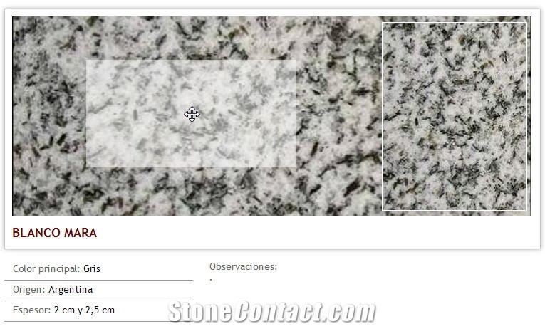 Blanco Mara Granite Slabs & Tiles, Argentina White Granite