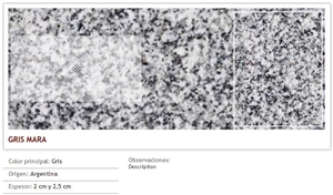 Gris Mara Granite Slabs & Tiles, Argentina Grey Granite