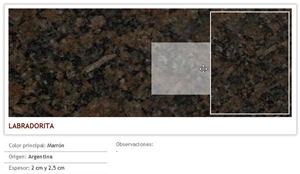 Labradorita Granite Slabs & Tiles, Argentina Brown Granite