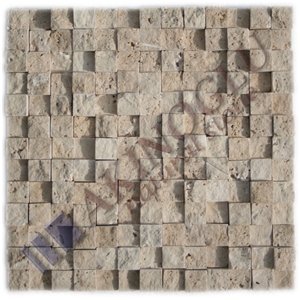 Classic Travertine Split Face Mosaic