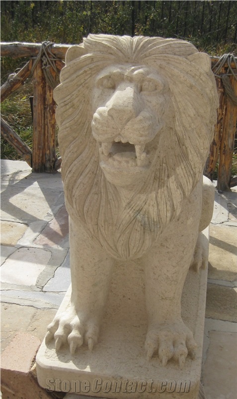 Ararat Felsite Stone Carved Lion Sculpture