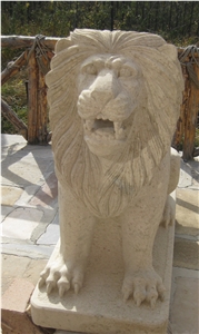 Ararat Felsite Stone Carved Lion Sculpture