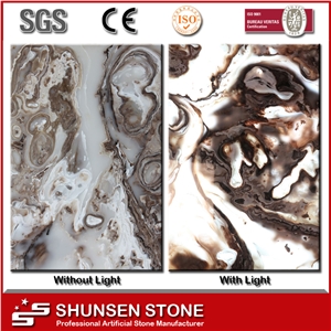 High Quality Light Translucent Onyx Marble Stone Tr8006