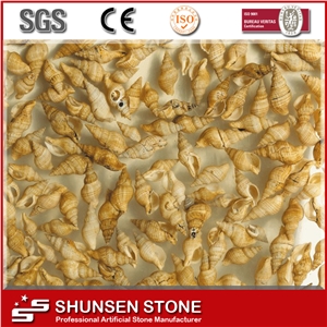 Unique Artificial Shell Stone Light Transmittance Stone Hy004