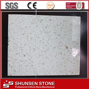 Well Polished White Crystal Quartz Solid Surface Stone Qz887 Jade Spot White