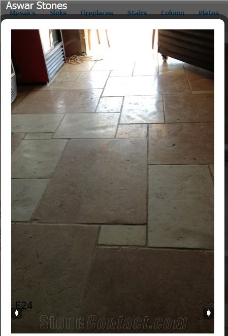 Brushed Jerusalem Stone Floor Pattern