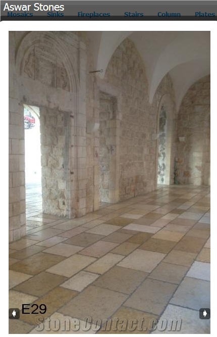 Brushed Jerusalem Stone Floor Pattern