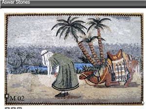 Jerusalem Limestone Hand Made Mosaic Pictures