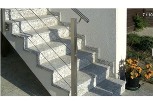 Spray White Granite Stairs