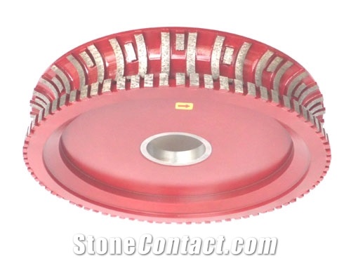 Fujian Diamond Tile 200mm Segmented Stone Profile Wheel for Sale